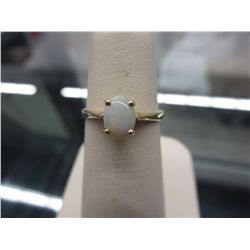 14KT yellow gold Oval Opal Solitaire ring