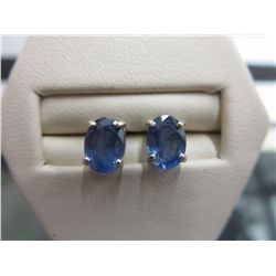 VS Clarity 2.31 carat Blue Sapphire Earrings