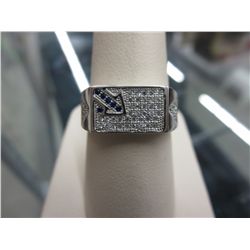 New Man's Ring studded with topaz gemstones
