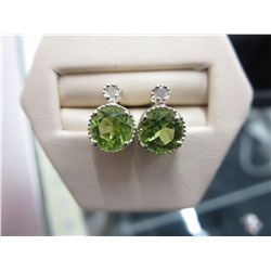 New pair peridot & diamond earrings.
