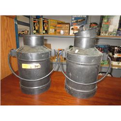 2 Decorative milk cans.