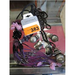2 Large scale fashion necklaces - new