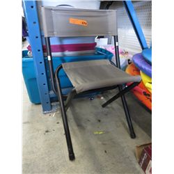 Collapsible camp chair.