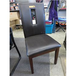 NEW -  contemporary leather dining chair