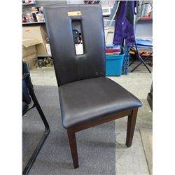 NEW - contemporary leather dining chair