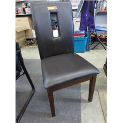 NEW -  contemporary leather dining chair