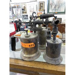 3 Vintage blow torches