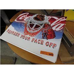 4 Cardboard Coca-Cola/NHL signs