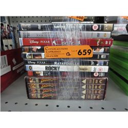 DVD movies, approx 12