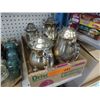 Image 1 : 5 Silver plated teapots