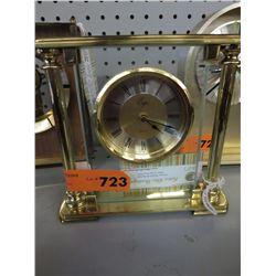 Glass & brass clock