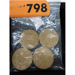 4  Wooden nickels - London centennial 1955