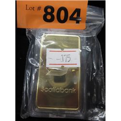 Scotia Bank gold plated art bar