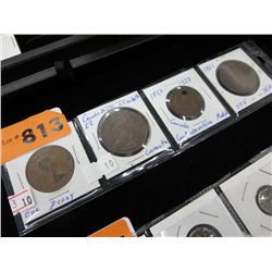 4 CDN large cents & commemorative 1913-1964