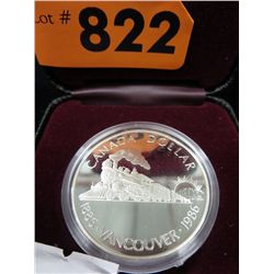 1986 CDN Vancouver Train locomotive $1 in case