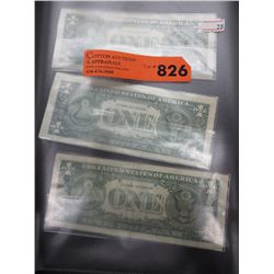 3x 1995 US $1 Bills