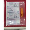 Image 1 : 4x Irag old Saddam Hussein notes - Mint - UNC