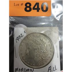 1902 US Morgan silver dollar -.900 Silver