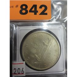 1965 CDN silver canoe dollar