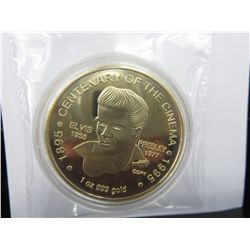 Elvis Presley gold clad 1996 commemorative coin