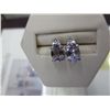 Image 1 : Brand new amethyst & diamond stud earrings