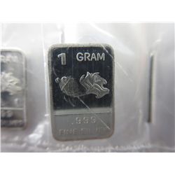 4 x .999 silver goldfish bars