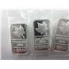 Image 1 : 4 x .999 silver Canada Maple Leaf bars
