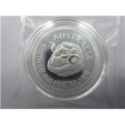 .999 Fine silver Australian Ram round