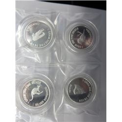 4 x .999 silver Australia round