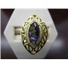 Image 1 : Gold & .925 silver Mystic Topaz & diamond ring