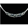 Image 1 : White & blue diamond Omega necklace