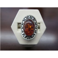 Custom made Baltic amber ring