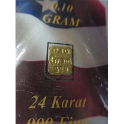 2 x US Mint .999 fine gold Investor's bars