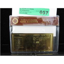 99.9 Pure 24KT gold American bank note