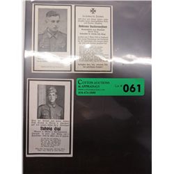 2 Authentic WWII Nazi German soldier death cards
