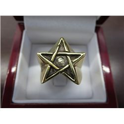 Estate Pentagram ring with maker's mark