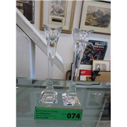 Pair of crystal candle holders - Nachtmann