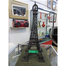 Metal Eiffel tower statue - 24" x 10" x 10"