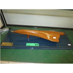 Wood presentation plane on stand