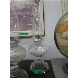 Antique oil lamp w/ chimney