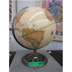 George F Cram 12" Globe on Base