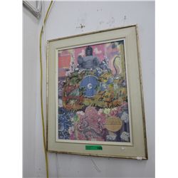 Framed Yoga/Buddha poster