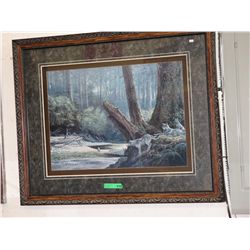Framed wolf print