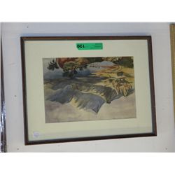 1930's Scottish Highlands watercolour