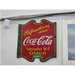 Vintage Coca Cola sign in French