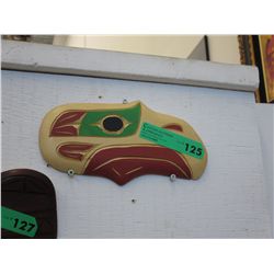 Carved "Raven" wall plaque by Laurence Andrew