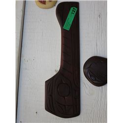 Carved "Wolf" wall plaque by Laurence Andrew