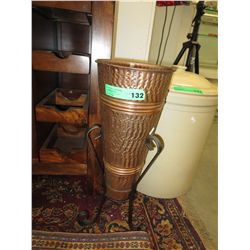 Copper & Iron floor vase