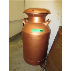 Copper colour milk can - 25" x 15"
