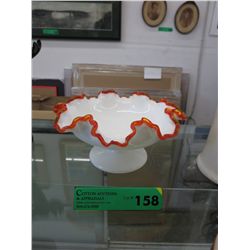Flame Crest bowl with fluted edges "Fenton style"